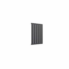 Single / Anthracite / 600 x 440 mm Reina Flat Horizontal Steel Designer Radiator