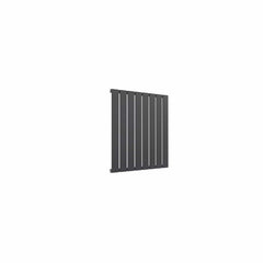 Single / Anthracite / 600 x 588 mm Reina Flat Horizontal Steel Designer Radiator