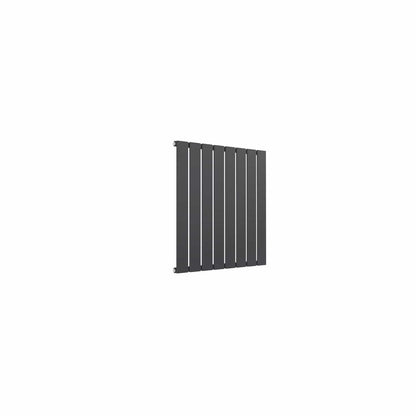 Single / Anthracite / 600 x 588 mm Reina Flat Horizontal Steel Designer Radiator