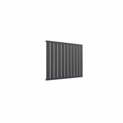 Single / Anthracite / 600 x 810 mm Reina Flat Horizontal Steel Designer Radiator