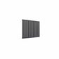 Single / Anthracite / 600 x 810 mm Reina Flat Horizontal Steel Designer Radiator