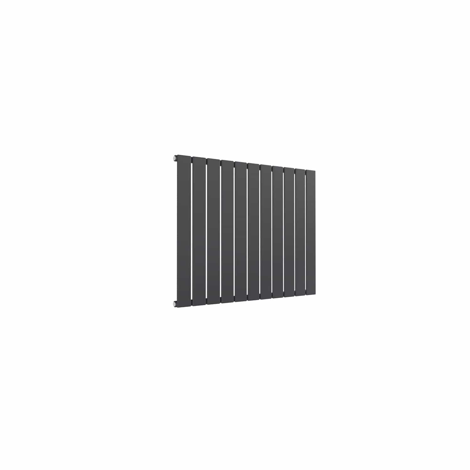 Single / Anthracite / 600 x 810 mm Reina Flat Horizontal Steel Designer Radiator