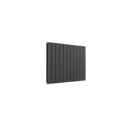 Double / Anthracite / 600 x 810 mm Reina Flat Horizontal Steel Designer Radiator
