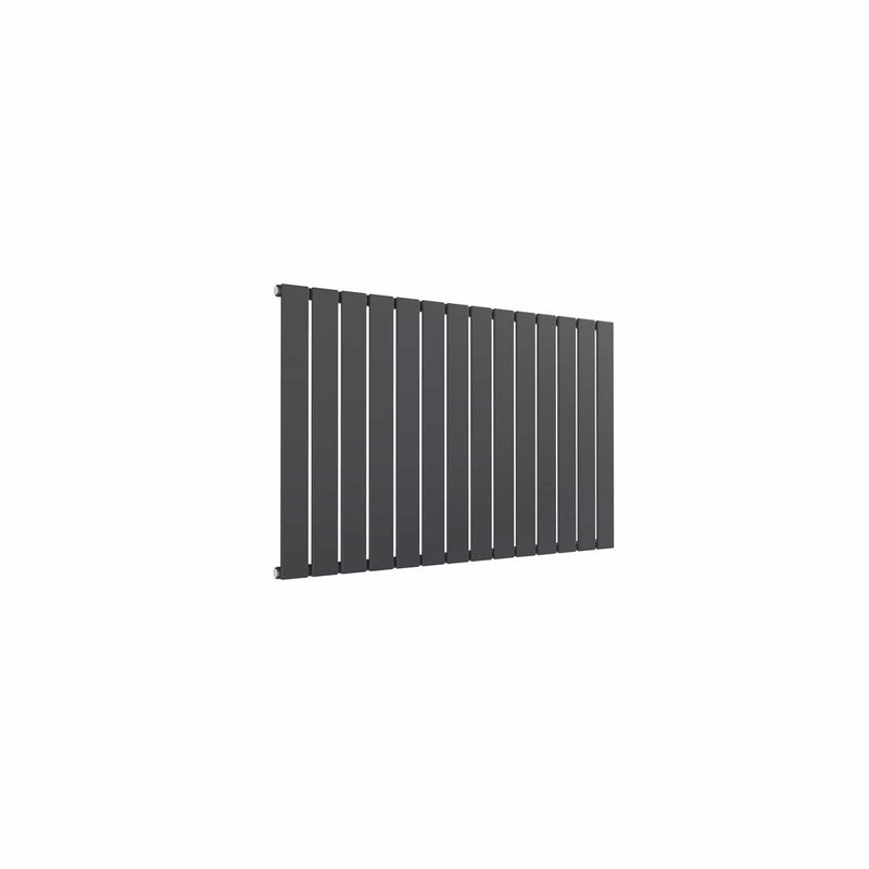 Single / Anthracite / 600 x 1032 mm Reina Flat Horizontal Steel Designer Radiator