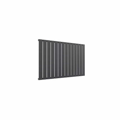 Single / Anthracite / 600 x 1032 mm Reina Flat Horizontal Steel Designer Radiator