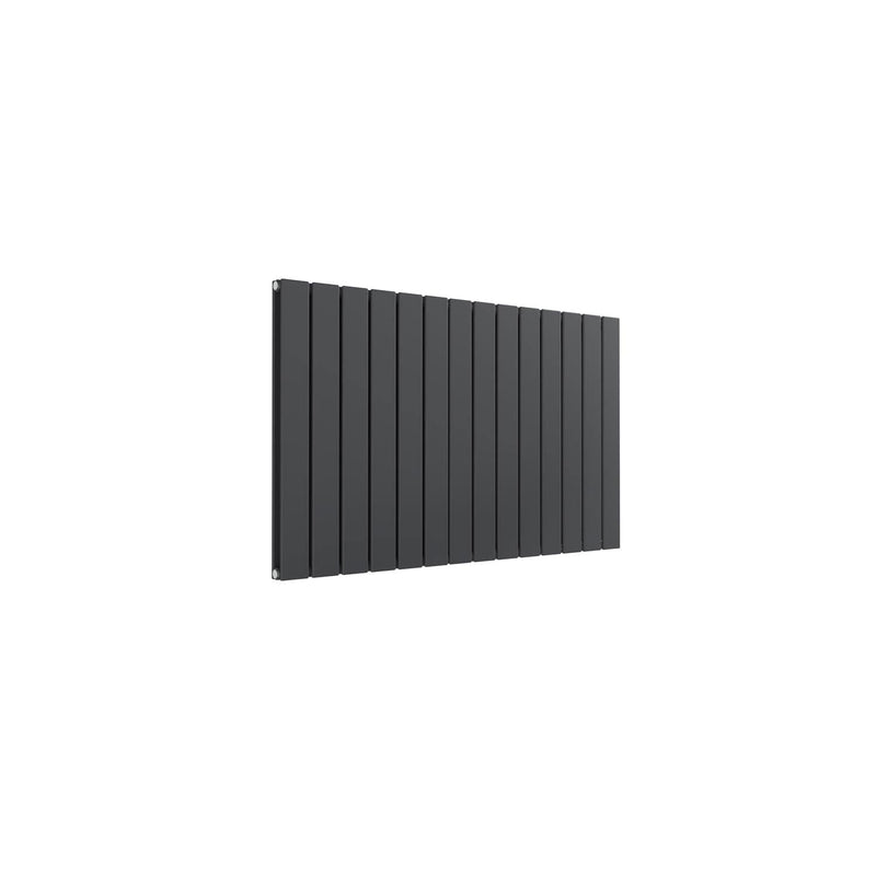 Double / Anthracite / 600 x 1032 mm Reina Flat Horizontal Steel Designer Radiator