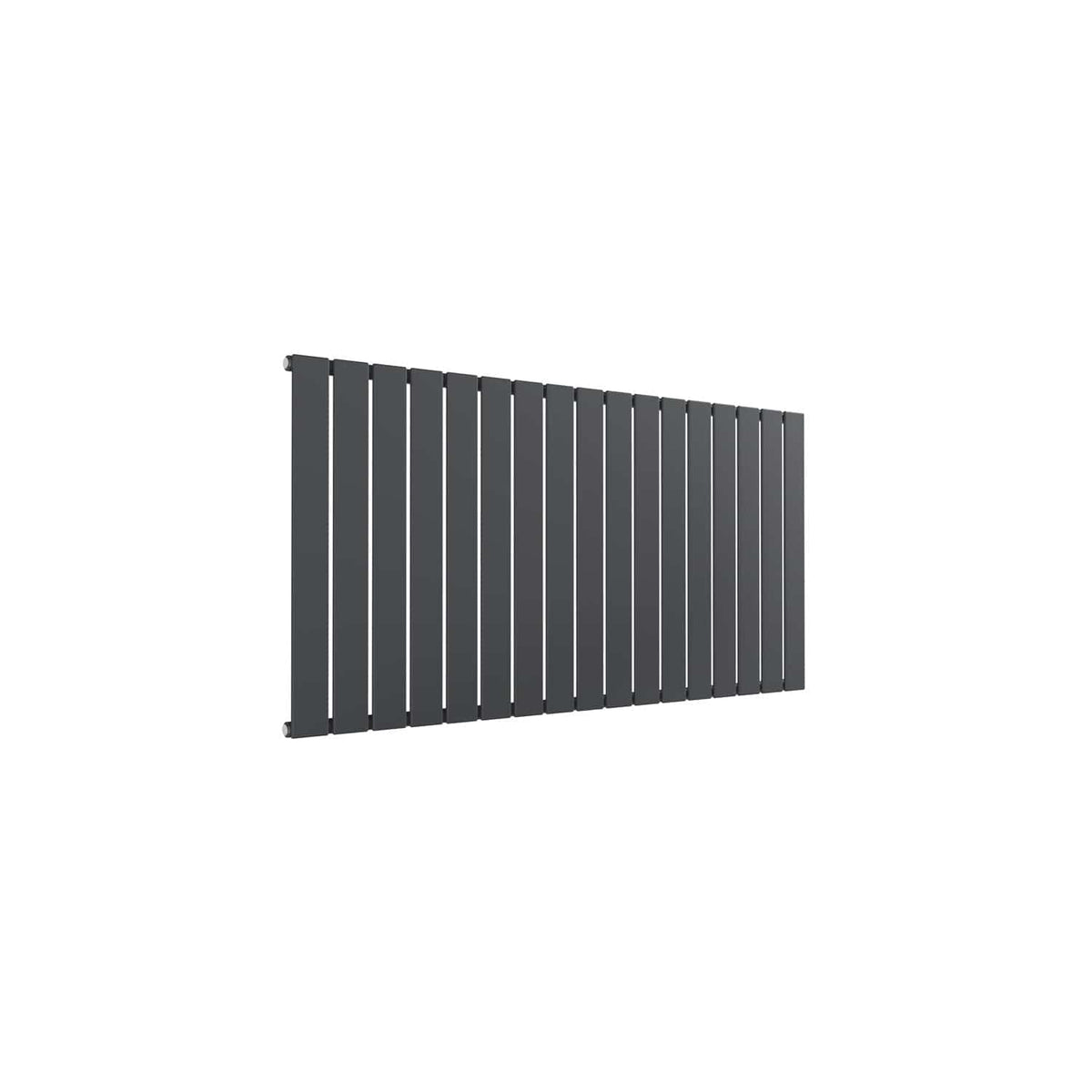 Single / Anthracite / 600 x 1254 mm Reina Flat Horizontal Steel Designer Radiator
