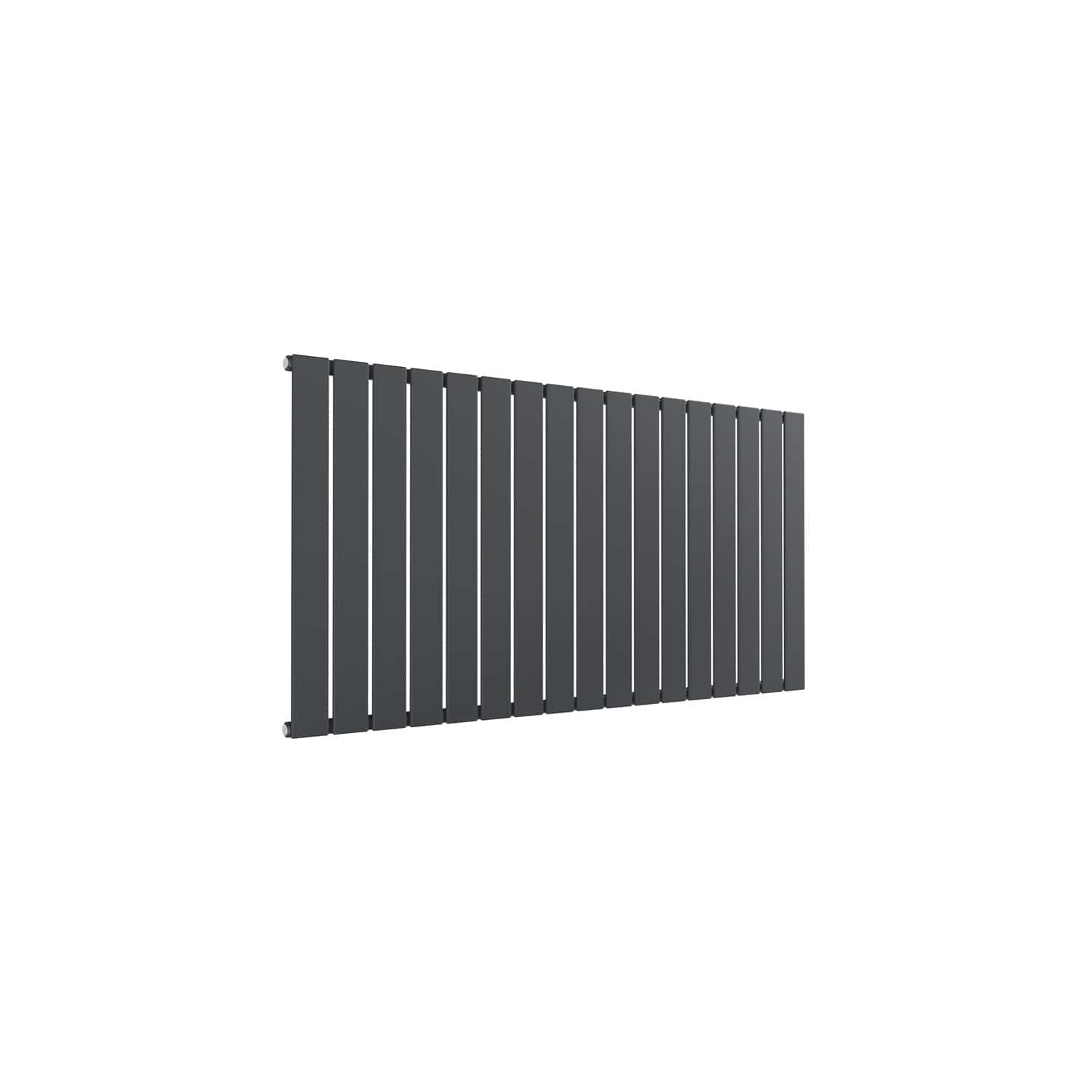 Single / Anthracite / 600 x 1254 mm Reina Flat Horizontal Steel Designer Radiator
