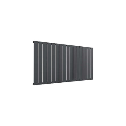 Single / Anthracite / 600 x 1254 mm Reina Flat Horizontal Steel Designer Radiator