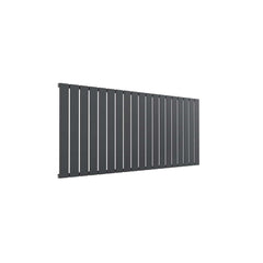 Single / Anthracite / 600 x 1402 mm Reina Flat Horizontal Steel Designer Radiator
