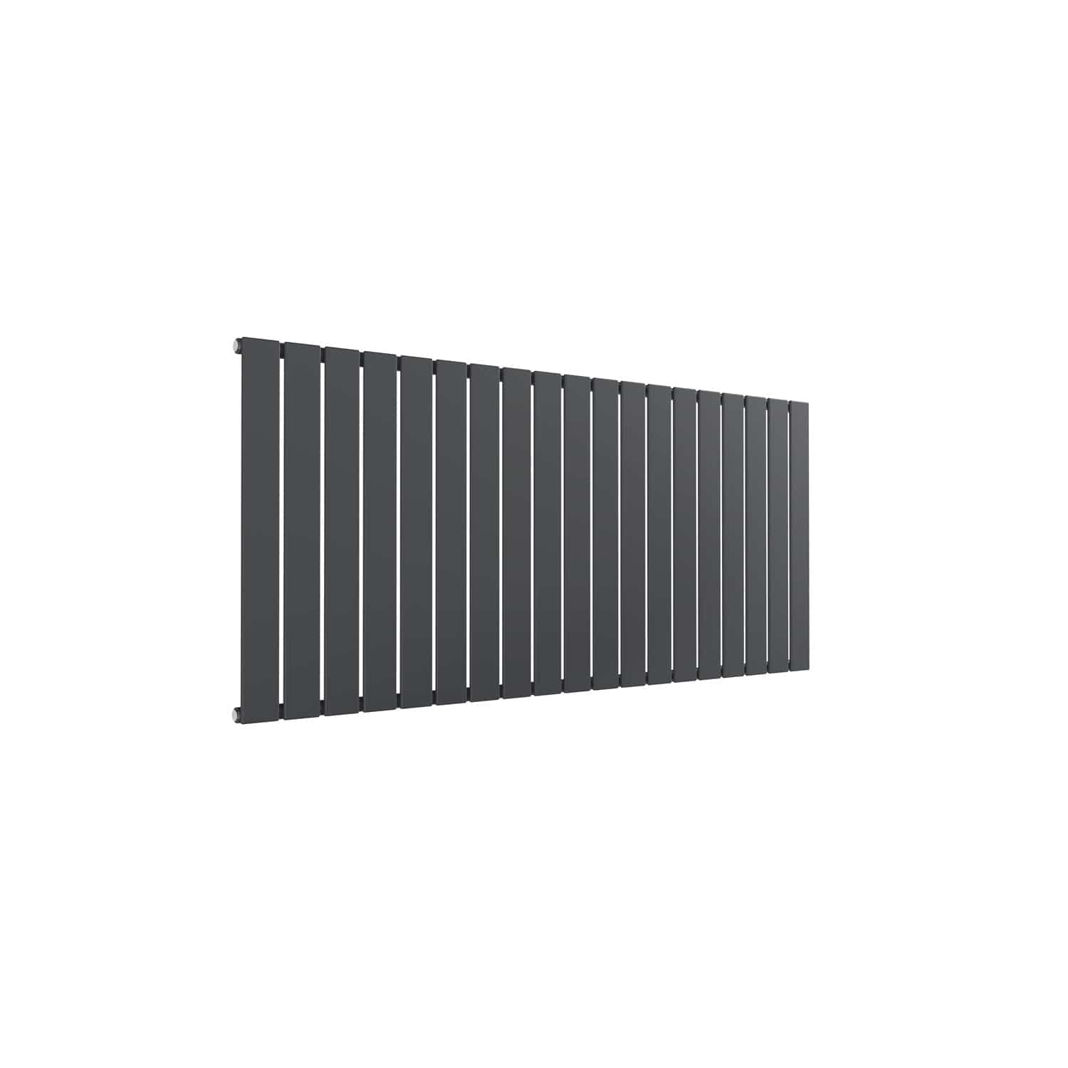 Single / Anthracite / 600 x 1402 mm Reina Flat Horizontal Steel Designer Radiator
