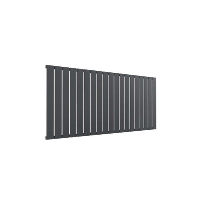 Single / Anthracite / 600 x 1402 mm Reina Flat Horizontal Steel Designer Radiator