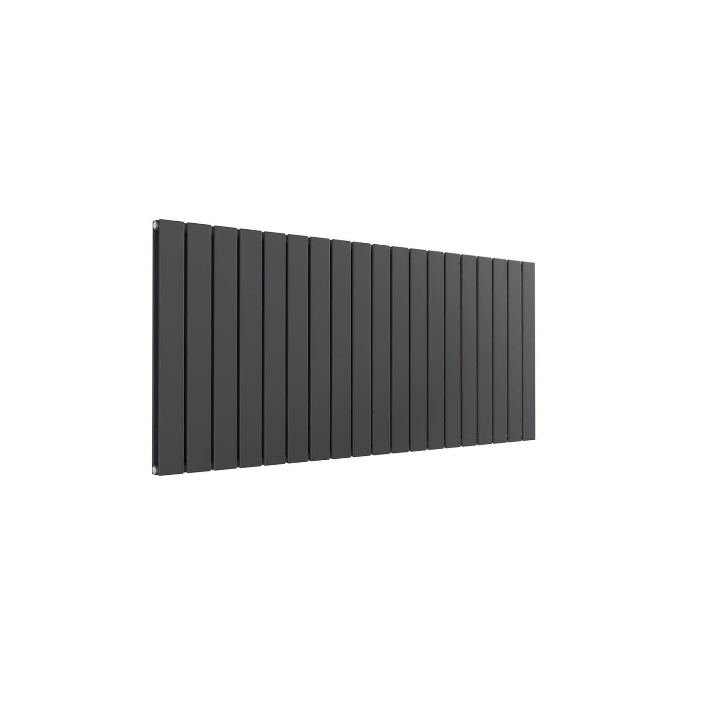 Double / Anthracite / 600 x 1402 mm Reina Flat Horizontal Steel Designer Radiator