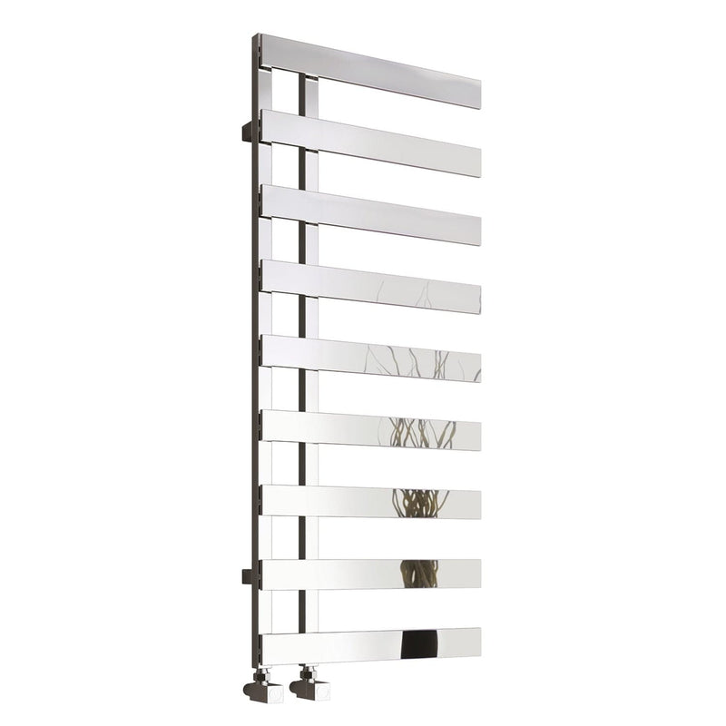 Chrome / 1235 x 500 mm Reina Florina Vertical Designer Steel Radiator Chrome