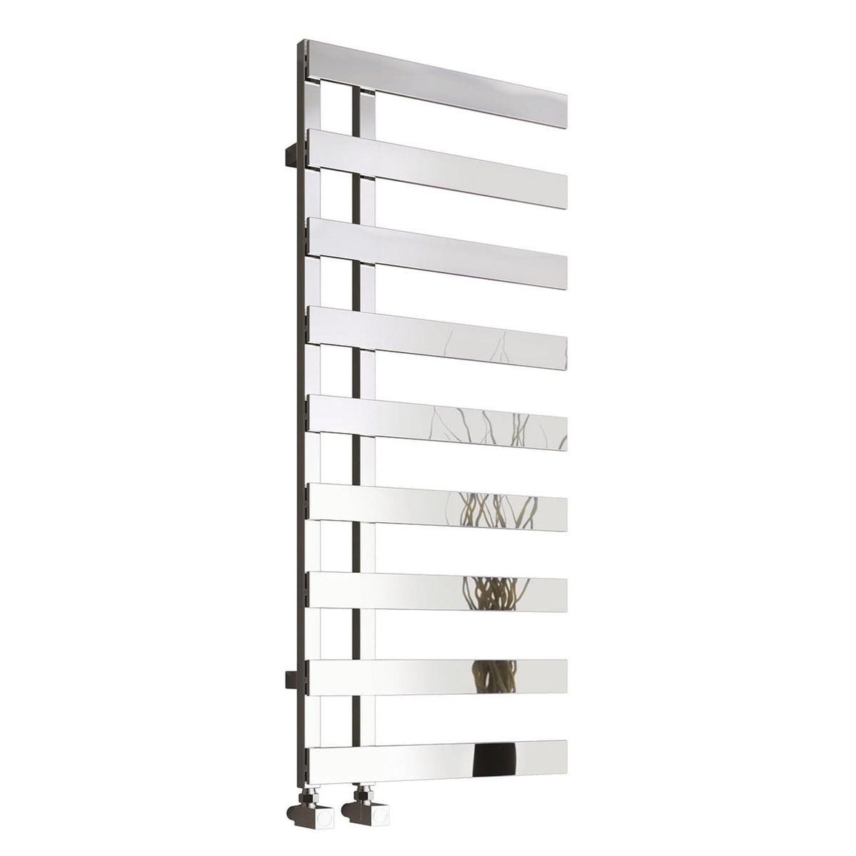 Chrome / 1235 x 500 mm Reina Florina Vertical Designer Steel Radiator Chrome