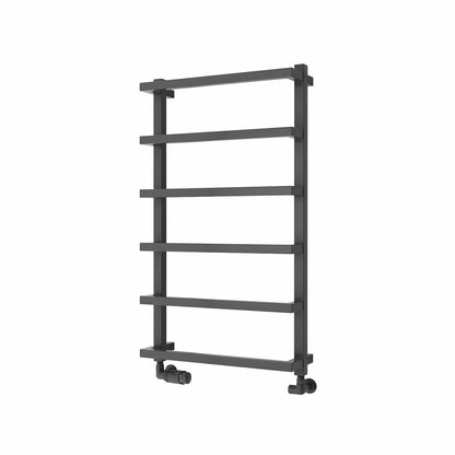Anthracite / 875 x 500 mm Reina Glora Vertical Designer Chrome Heated Towel Rail Steel Radiator