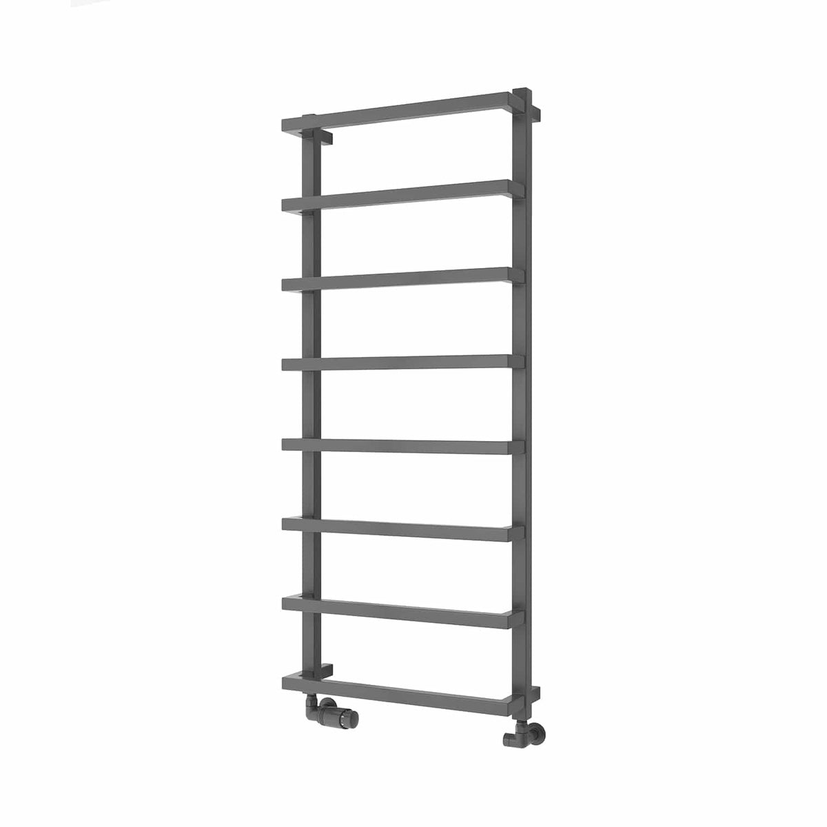 Anthracite / 1195 x 500 mm Reina Glora Vertical Designer Chrome Heated Towel Rail Steel Radiator