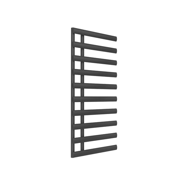 Anthracite / 1140 x 500 mm Reina Grace Vertical Chrome Heated Designer Towel Rail Steel Radiator