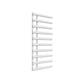 White / 1140 x 500 mm Reina Grace Vertical Chrome Heated Designer Towel Rail Steel Radiator