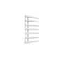 White / 780 x 500 mm Reina Grace Vertical Chrome Heated Designer Towel Rail Steel Radiator