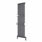 Anthracite Reina Grande Vertical Designer Chrome Heated Towel Rail Steel Radiator