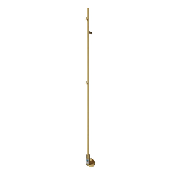 1500 x 22 mm / Brushed Brass Reina Ines Dry Electric Heated Designer Towel Rail