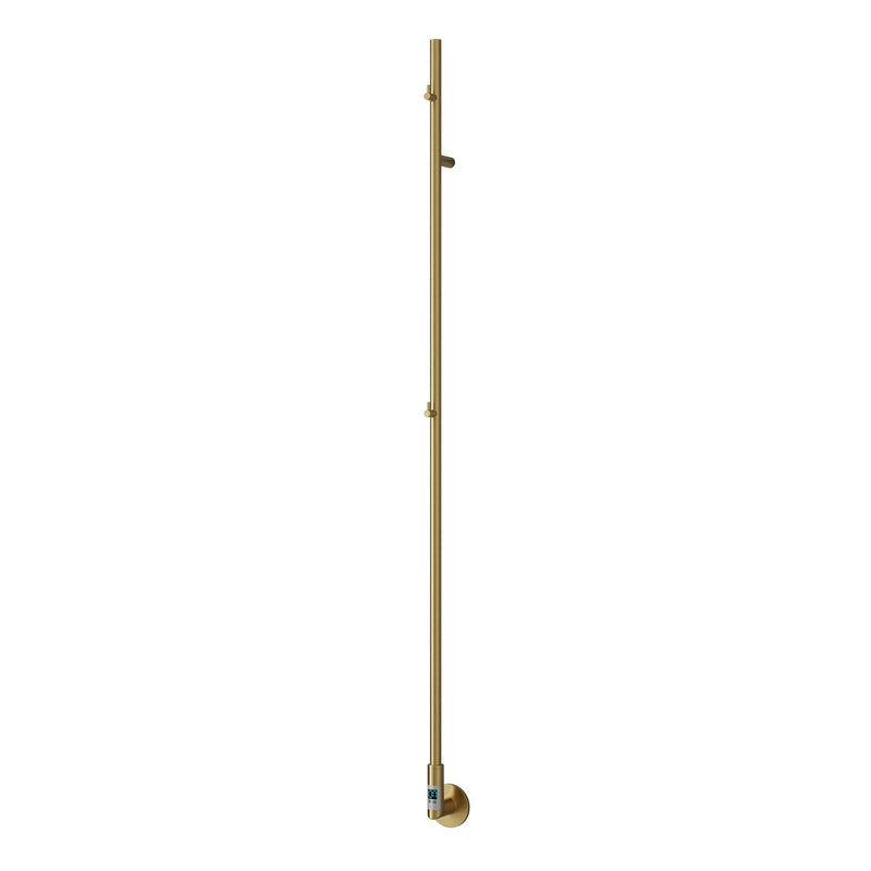 1500 x 22 mm / Brushed Brass Reina Ines Dry Electric Heated Designer Towel Rail