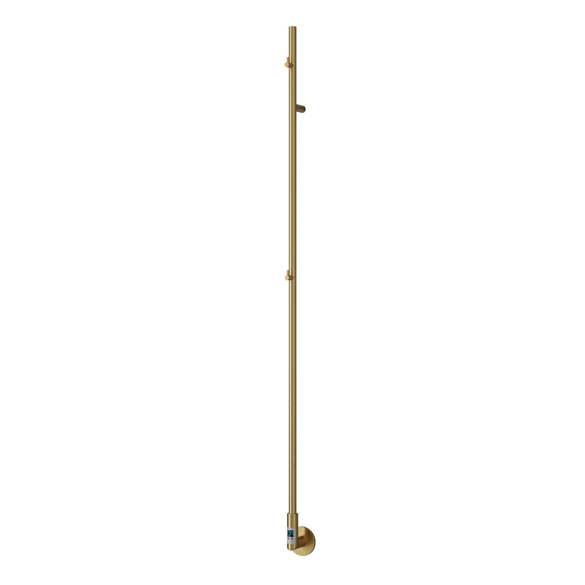 1500 x 22 mm / Brushed Brass Reina Ines Dry Electric Heated Designer Towel Rail