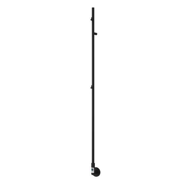 1500 x 22 mm / Matt Black Reina Ines Dry Electric Heated Designer Towel Rail