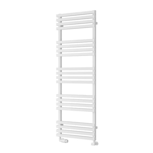 White / 1436 x 500 mm Reina Kale Designer Vertical Heated Steel Towel Radiator