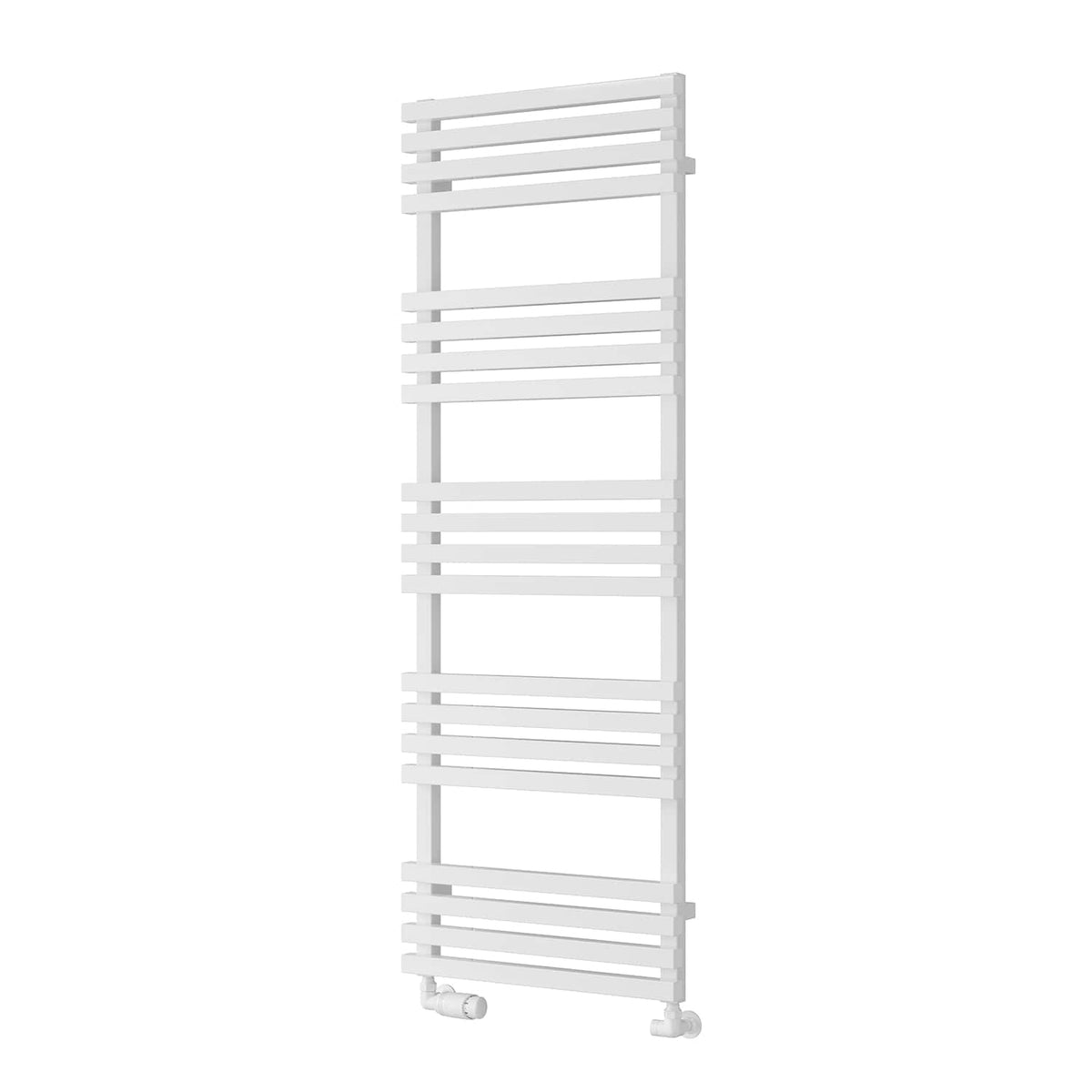 White / 1436 x 500 mm Reina Kale Designer Vertical Heated Steel Towel Radiator