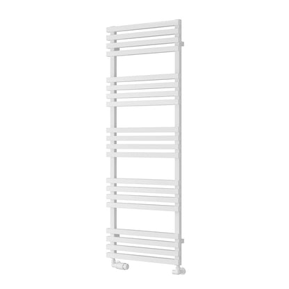 White / 1436 x 500 mm Reina Kale Designer Vertical Heated Steel Towel Radiator