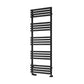 Black / 1436 x 500 mm Reina Kale Designer Vertical Heated Steel Towel Radiator