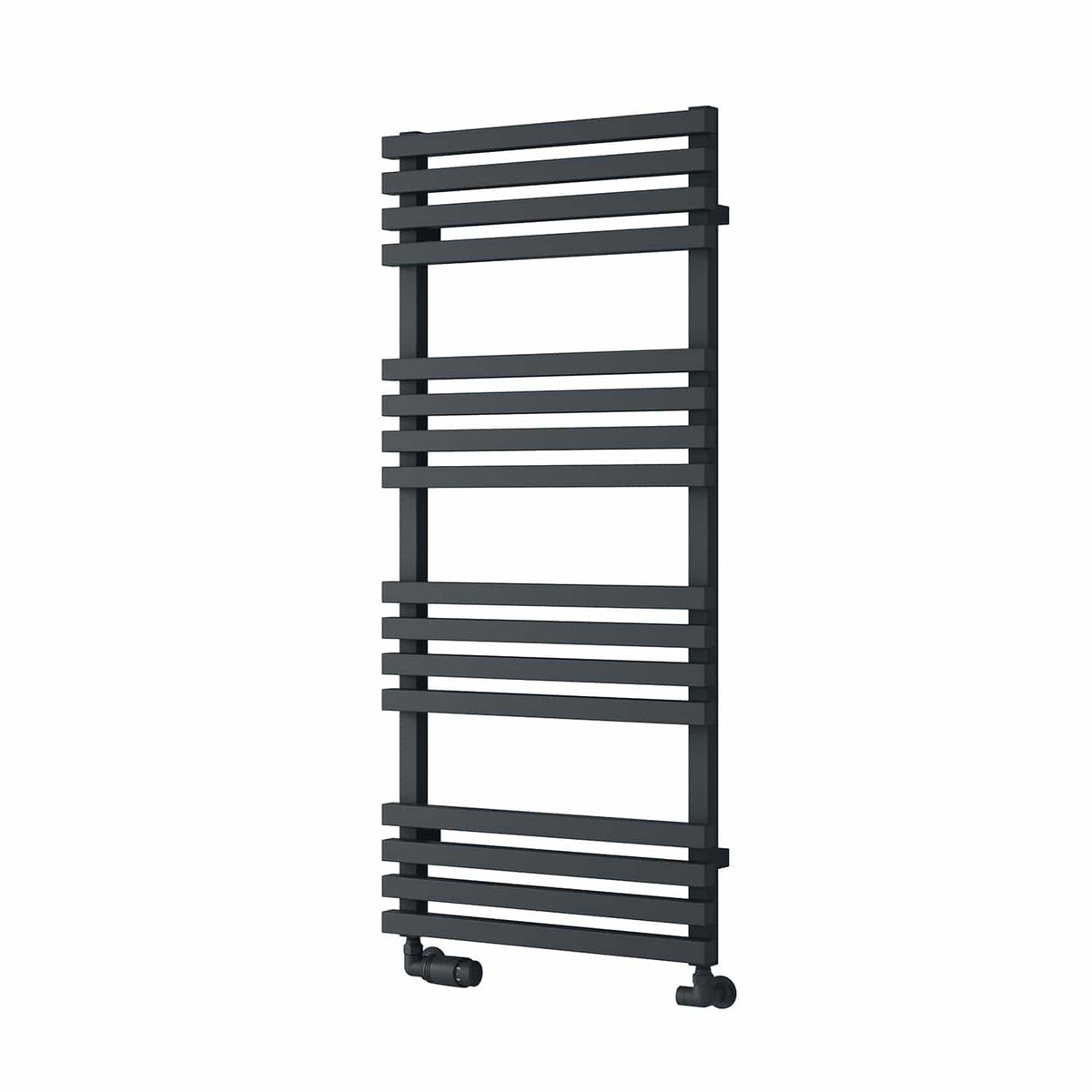 Anthracite / 1436 x 500 mm Reina Kale Designer Vertical Heated Steel Towel Radiator