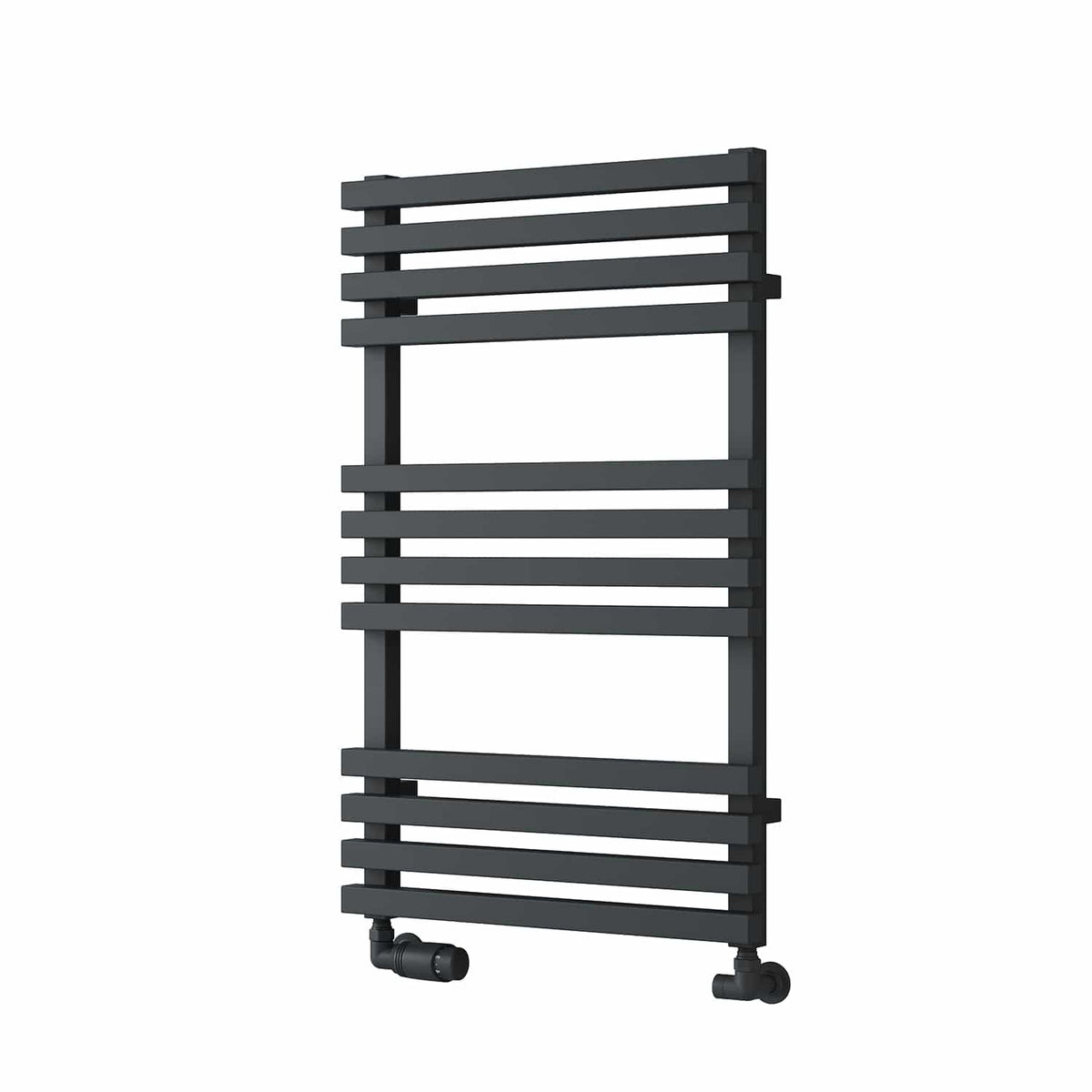 Anthracite / 816 x 500 mm Reina Kale Designer Vertical Heated Steel Towel Radiator