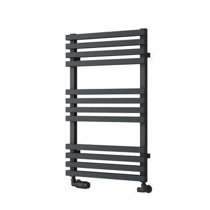 Anthracite / 816 x 500 mm Reina Kale Designer Vertical Heated Steel Towel Radiator