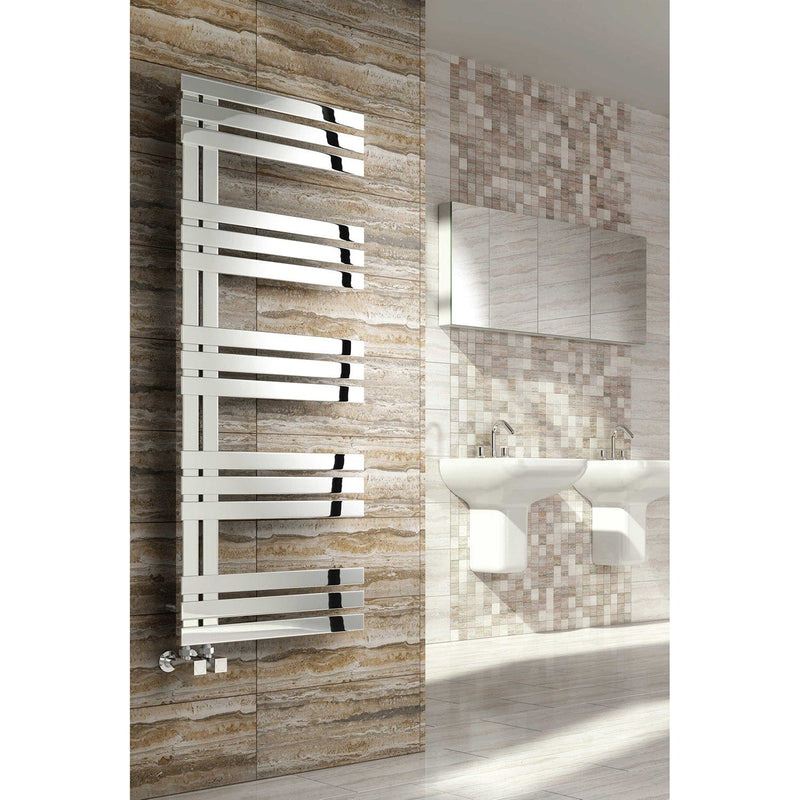Reina Lovere Designer Vertical Polished Towel Rail Stainless Steel Radiator