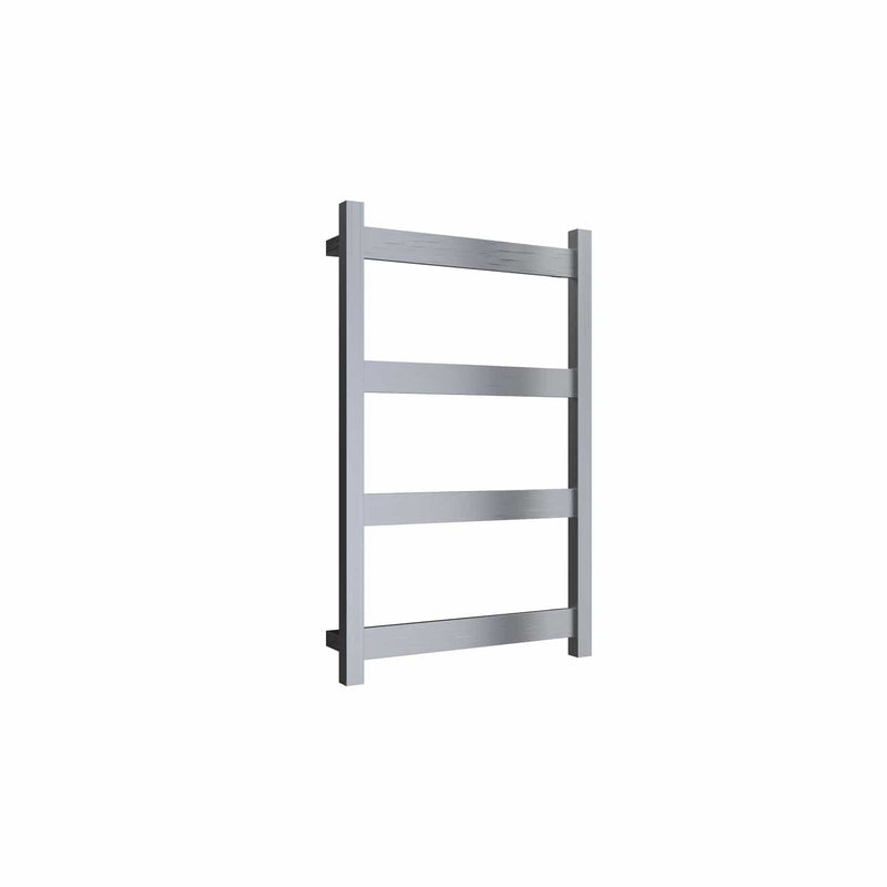Brushed / 750 x 480 mm Reina Mina Designer Vertical Heated Stainless Steel Radiator