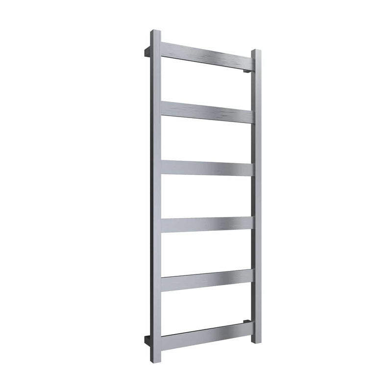 Brushed / 1170 x 480 mm Reina Mina Designer Vertical Heated Stainless Steel Radiator