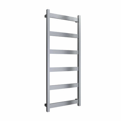 Brushed / 1170 x 480 mm Reina Mina Designer Vertical Heated Stainless Steel Radiator
