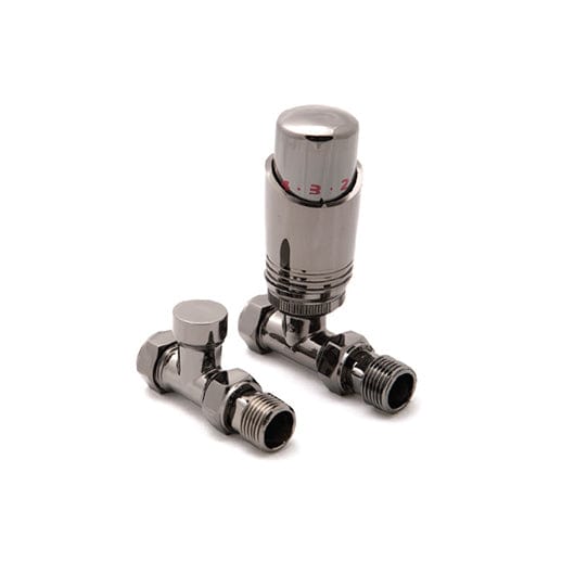 Reina Modal TRV Straight Valve Oiled Bronze For Heated Towel Rail Radiator With Lockshield