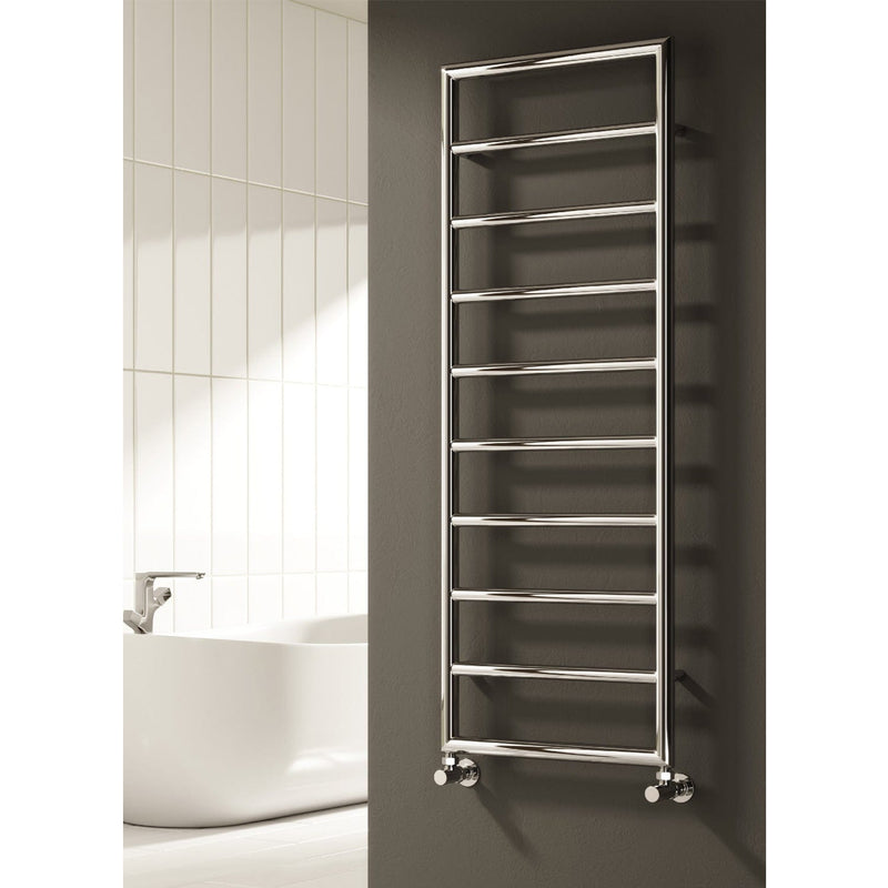 Reina Nardo Designer Chrome Vertical Heated Steel Towel Rail
