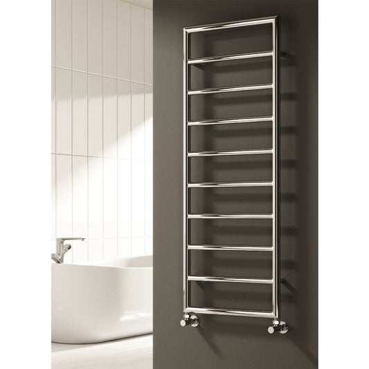 Reina Nardo Designer Chrome Vertical Heated Steel Towel Rail