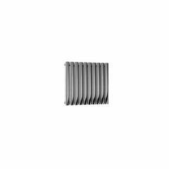 Double / Polished / 600 x 590 mm Reina Nerox Heated Stainless Steel Designer Radiator Horizontal