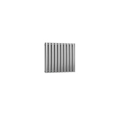 Double / Brushed / 600 x 590 mm Reina Nerox Heated Stainless Steel Designer Radiator Horizontal