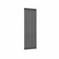 Anthracite / Single / 1500 x 472 mm Reina Neva Designer Vertical Steel Radiator