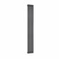 Anthracite / Single / 1800 x 236 mm Reina Neva Designer Vertical Steel Radiator