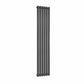 Anthracite / Single / 1800 x 354 mm Reina Neva Designer Vertical Steel Radiator