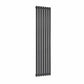 Anthracite / Single / 1800 x 413 mm Reina Neva Designer Vertical Steel Radiator