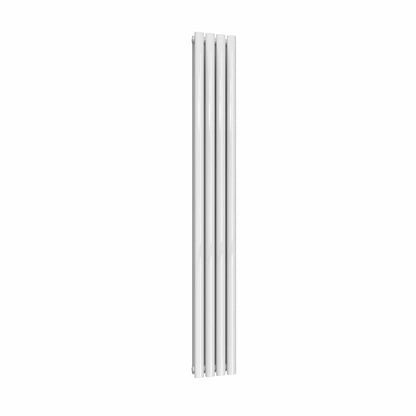White / Double / 1800 x 295 mm Reina Neva Designer Vertical Steel Radiator